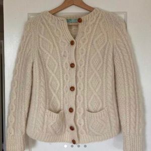 Vintage wool fisherman’s cardigan